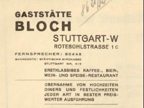 Karte Gaststätte Bloch