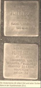 Stolpersteine Feit Albert und Klara