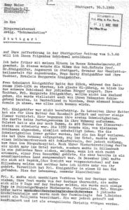 Brief von Emmy Maier