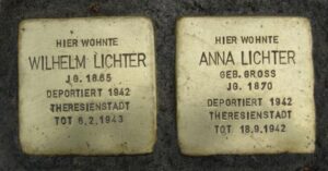 Stolperstein Lichter Wilhelm u. Anna