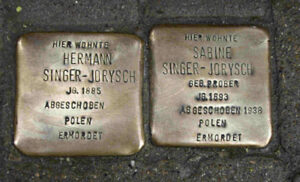 Stolpersteine Singer-Jorysch