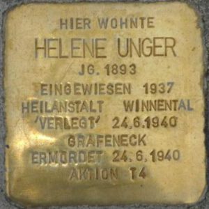 Unger Helene Stolperstein 17.09.12